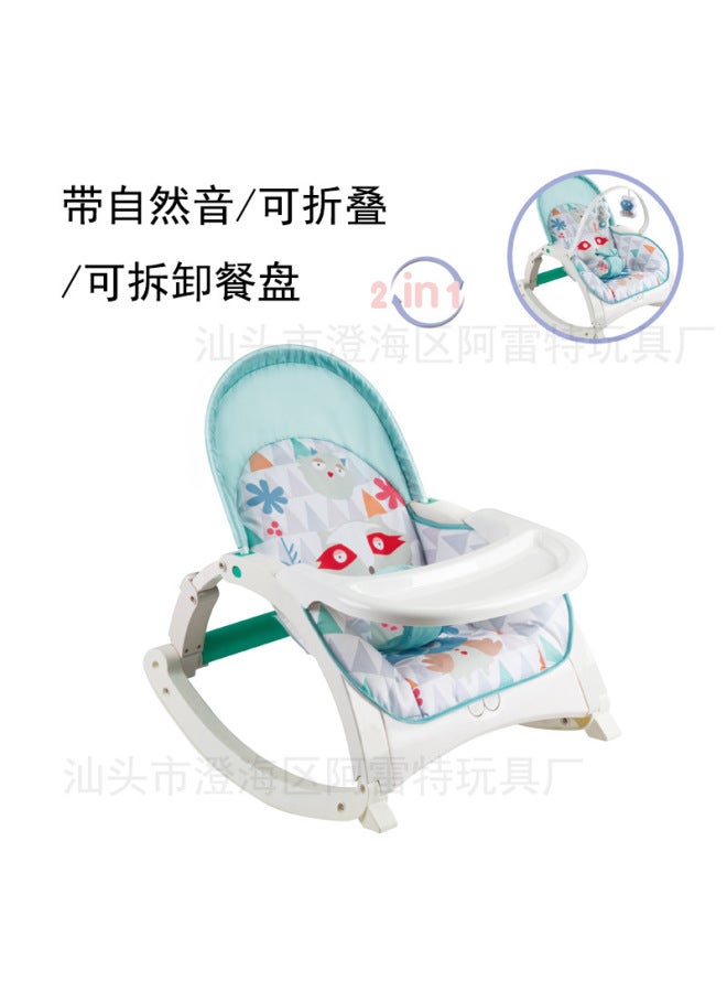 alt Multi-functional Baby Coaxing Artifact Baby Rocking Chair Baby Cradle Newborn Soothing Chair Recliner Rocking Bed Music Dining Chair - Image 2