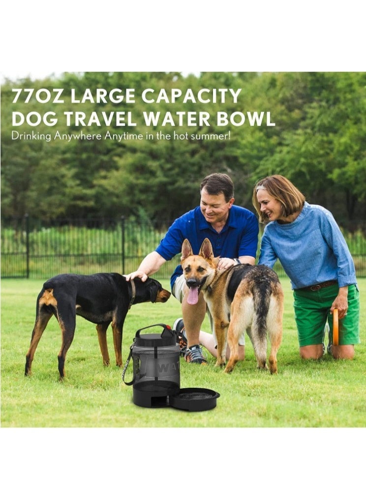 lesotc 77oz/2200ml Large Capacity Dog Water Bottle, 2-in-1 Leak-Proof Travel Water Dispenser with Pull-Out Bowl for Medium & Large Dogs - Image 5