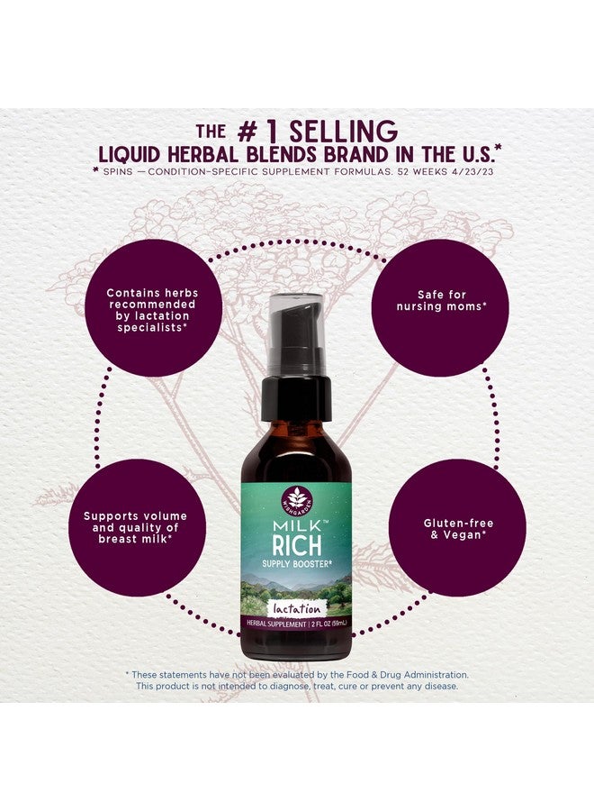 WishGarden Herbs Milk Rich with Goats Rue and Fenugreek - Herbal Lactation Support Supplement, Breast Milk Supply Boost and Breastfeeding Supplement to Increase Milk Flow Quality and Production, 2oz - Image 3