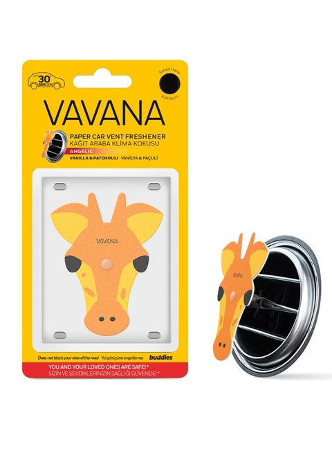 Vavana Buddies Vegan Paper Car Vent Air Freshner Angelic Giraffe
