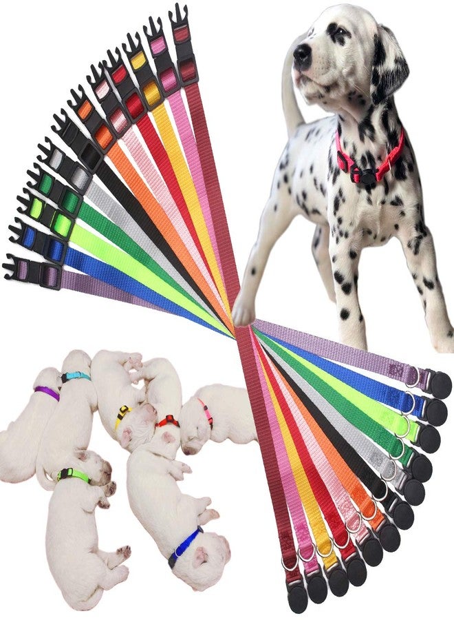 YOY 12 pcs/Set Soft Nylon Puppy Whelping ID Collars - Adjustable Breakaway Litter Collars Baby Dog ID Bands Pet Identification for Breeders with Record Keeping Charts, Neck 7" - 10.2" - Image 4