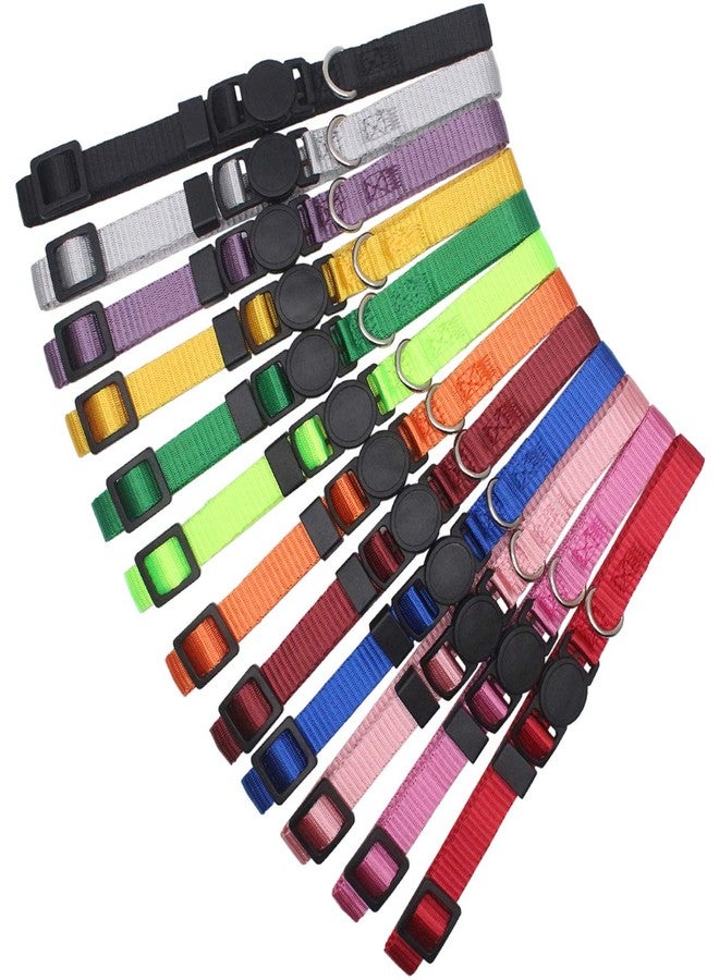 YOY 12 pcs/Set Soft Nylon Puppy Whelping ID Collars - Adjustable Breakaway Litter Collars Baby Dog ID Bands Pet Identification for Breeders with Record Keeping Charts, Neck 7" - 10.2" - Image 1
