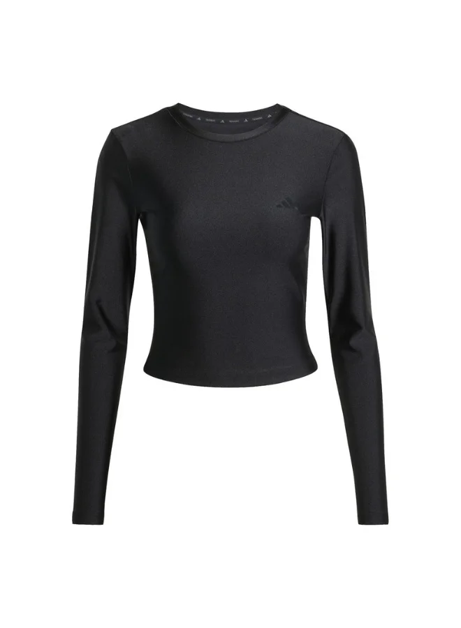 Adidas Adidas We Ls Shn Black T-Shirt (Long Sleeve) T-Shirts For Women