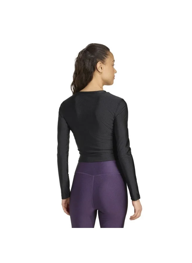 Adidas black Workout Essentials Long-Sleeve Shirt Shine for Women | Best Price UAE