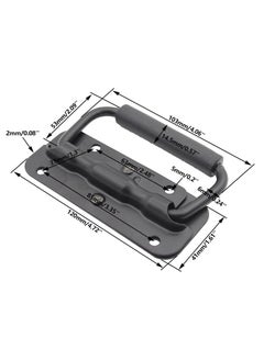 KASTWAVE 2Pcs Box Handles Spring Folding Handle Metal Chest Handle Flight Case Handle, Stainless Steel Spring Loaded Box Handle Luggage Hardware for Toolbox Storage Boxes Replacement (122x41mm)  - Image 2