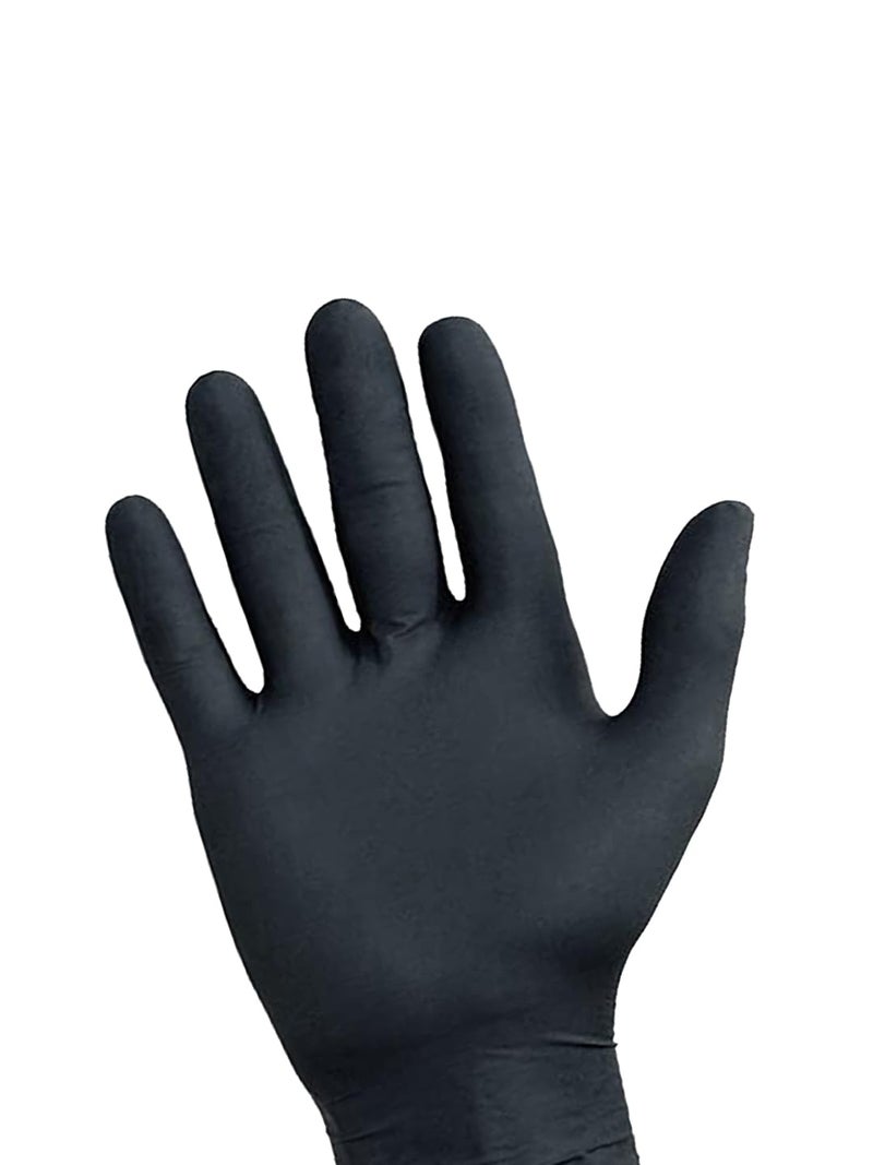 hobf Powder Free Nitrile Hand Gloves,Surgical gloves, (Large Black, Pack of 100 Pcs.) HOBF100-BK-NT-11-L - Image 3