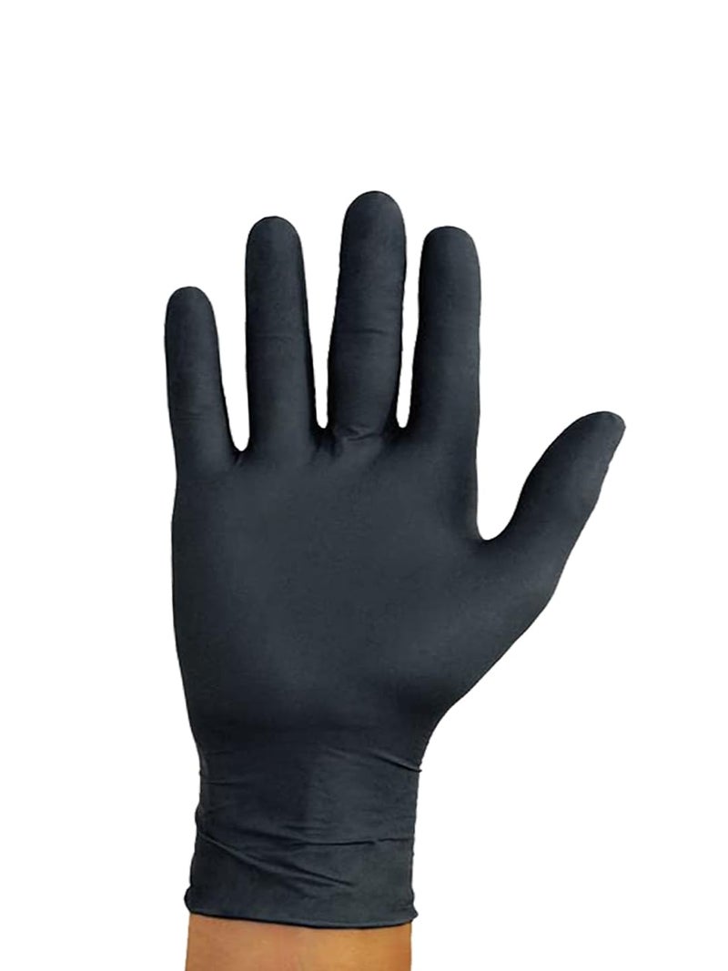 hobf Powder Free Nitrile Hand Gloves,Surgical gloves, (Large Black, Pack of 100 Pcs.) HOBF100-BK-NT-11-L - Image 4