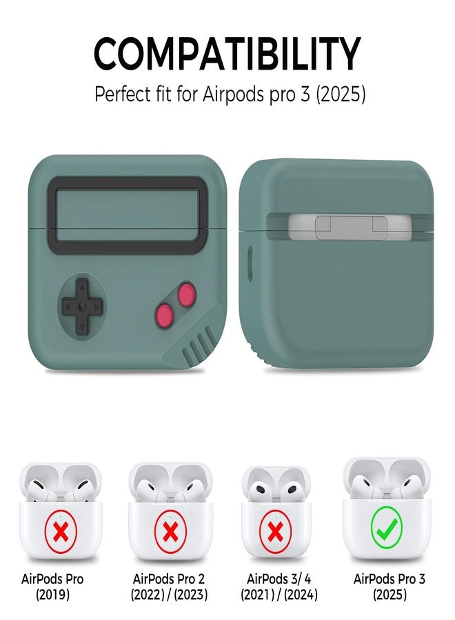 TRONWIN for AirPods Pro 3 Case - 2025 Game Console Design Case for Apple AirPods Pro 3rd Generation, Silicone Protective Case for Air Pods Pro 3 - Anime Case for Men & Women (Pine Green) - Image 2