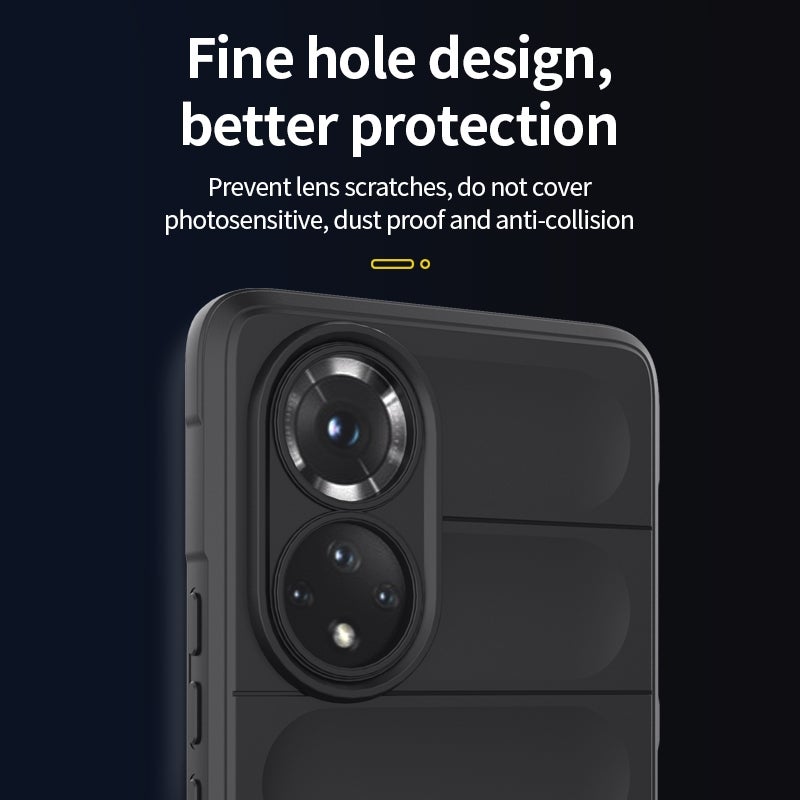 HuHa Protective Cover For Huawei Nova 9 SE/Honor 50 SE Magic Shield TPU + Flannel Phone Case(Dark Blue) - Image 4