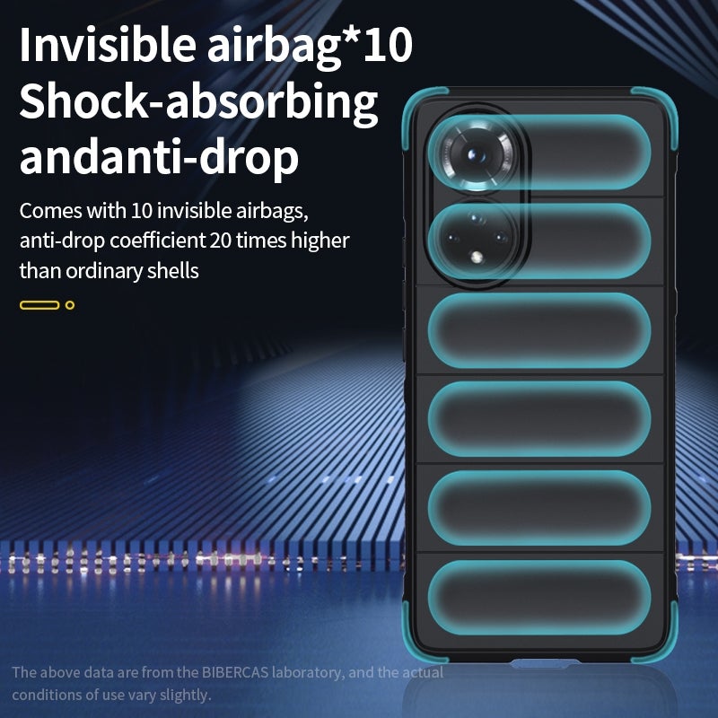 HuHa Protective Cover For Huawei Nova 9 SE/Honor 50 SE Magic Shield TPU + Flannel Phone Case(Dark Blue) - Image 5
