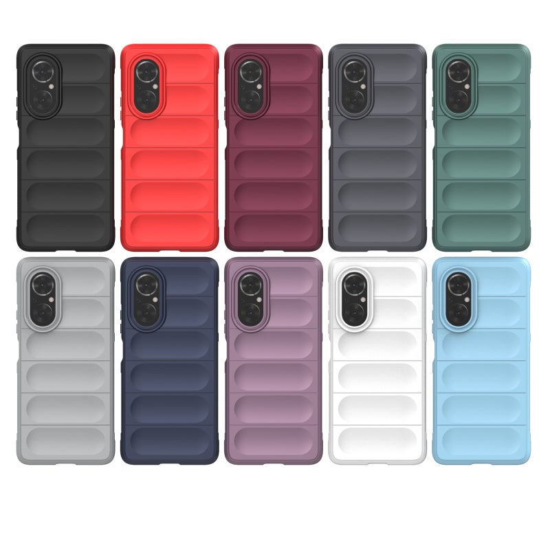 HuHa Protective Cover For Huawei Nova 9 SE/Honor 50 SE Magic Shield TPU + Flannel Phone Case(Dark Blue) - Image 2