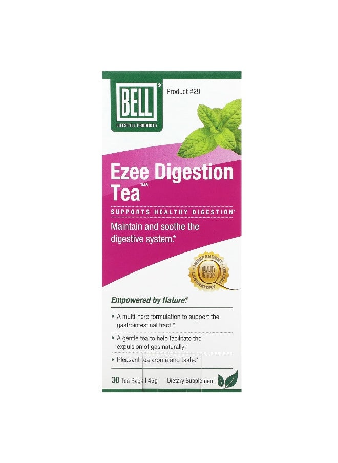 Bell Lifestyle Bell Lifestyle, Ezee Digestion Tea™, 30 Tea Bags, 45 g  - Image 1