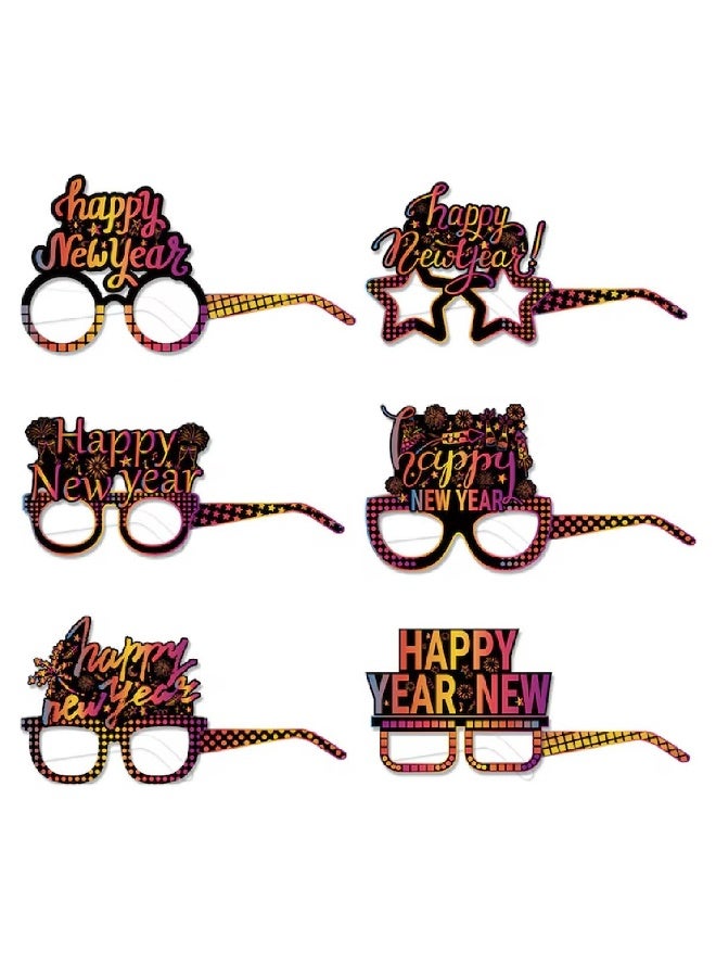 ذا بارتي بوبير كؤوس حفلات رأس السنة الجديدة ٢٠٢٦ - عبوة من ٦ قطع ورقية ملونة لدعامات كشك الصور | زينة رأس السنة - Image 2