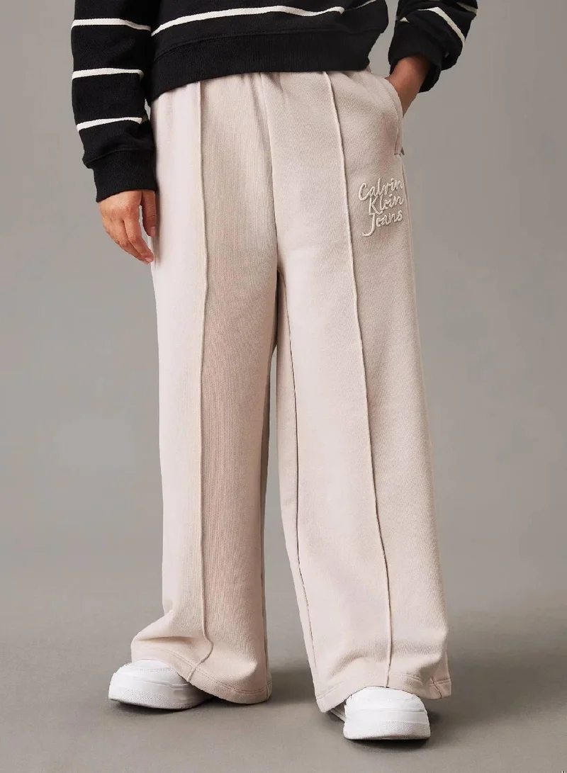 Calvin Klein Jeans Wide Leg Logo Joggers