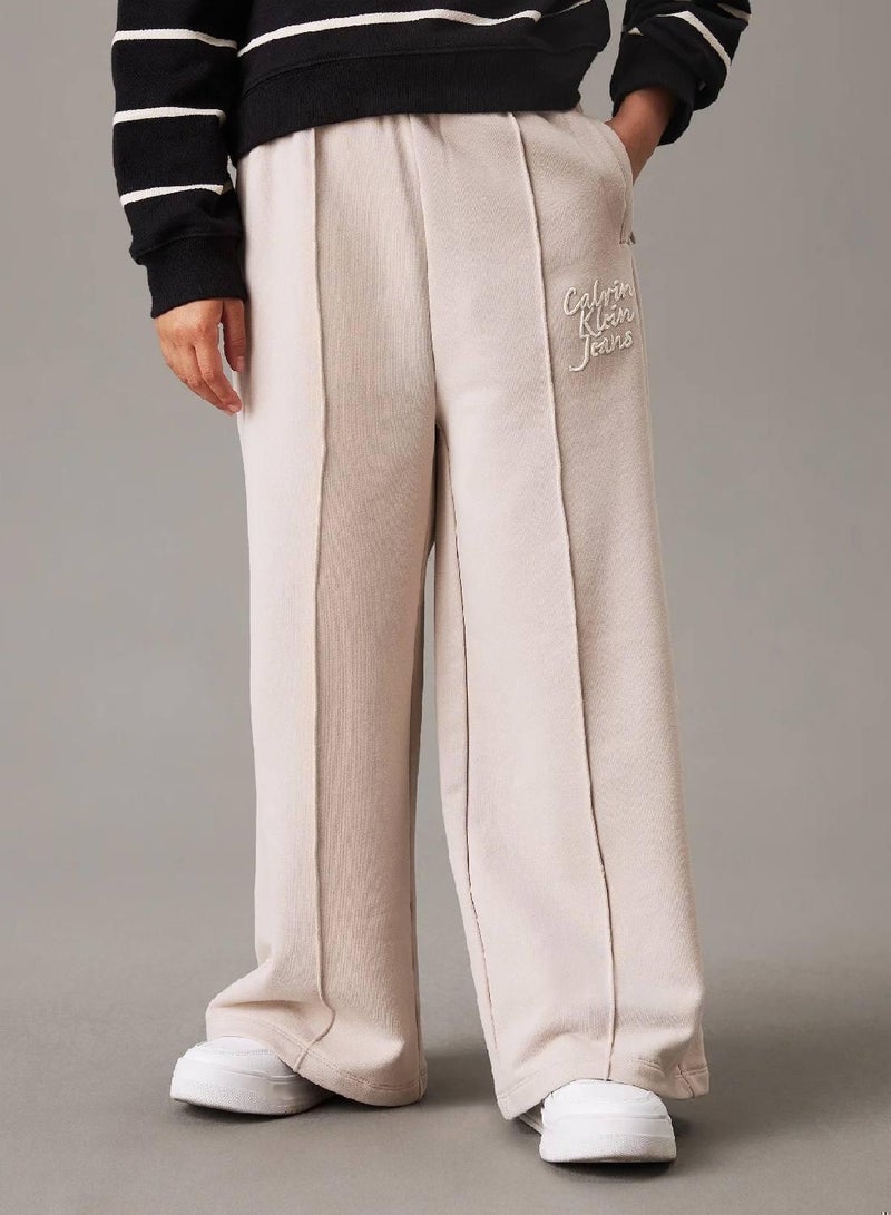 Calvin Klein Jeans Wide Leg Logo Joggers - Image 1