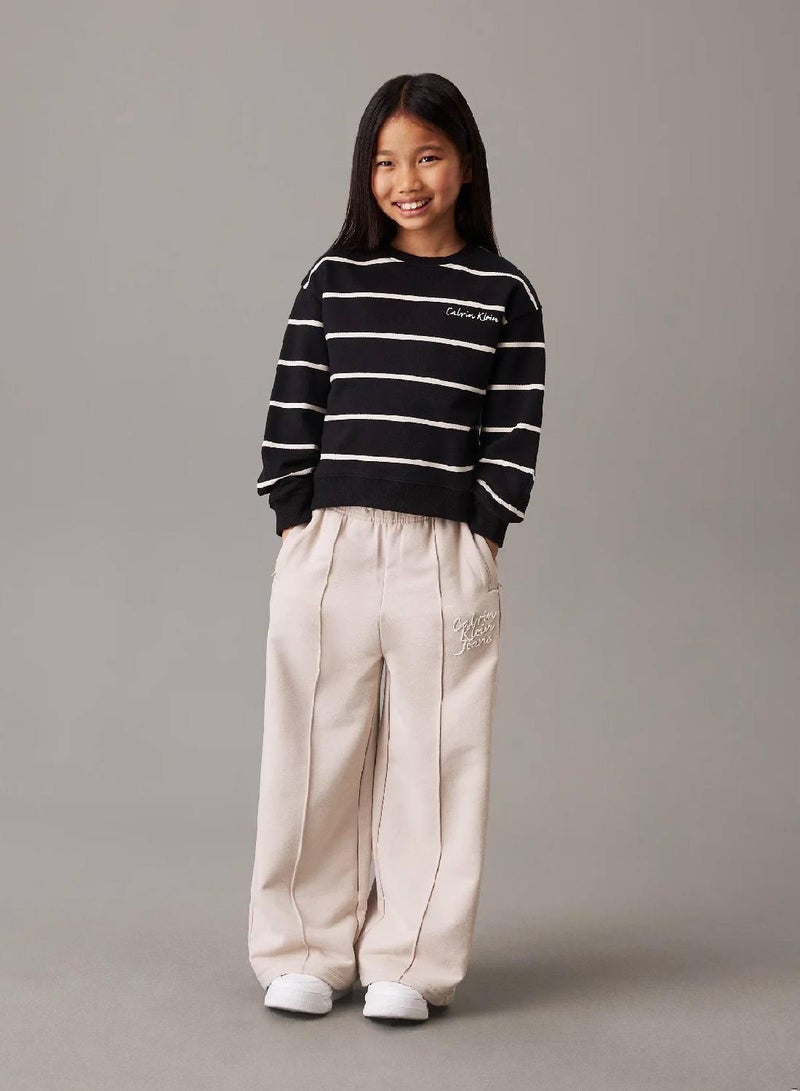 Calvin Klein Jeans Wide Leg Logo Joggers - Image 4