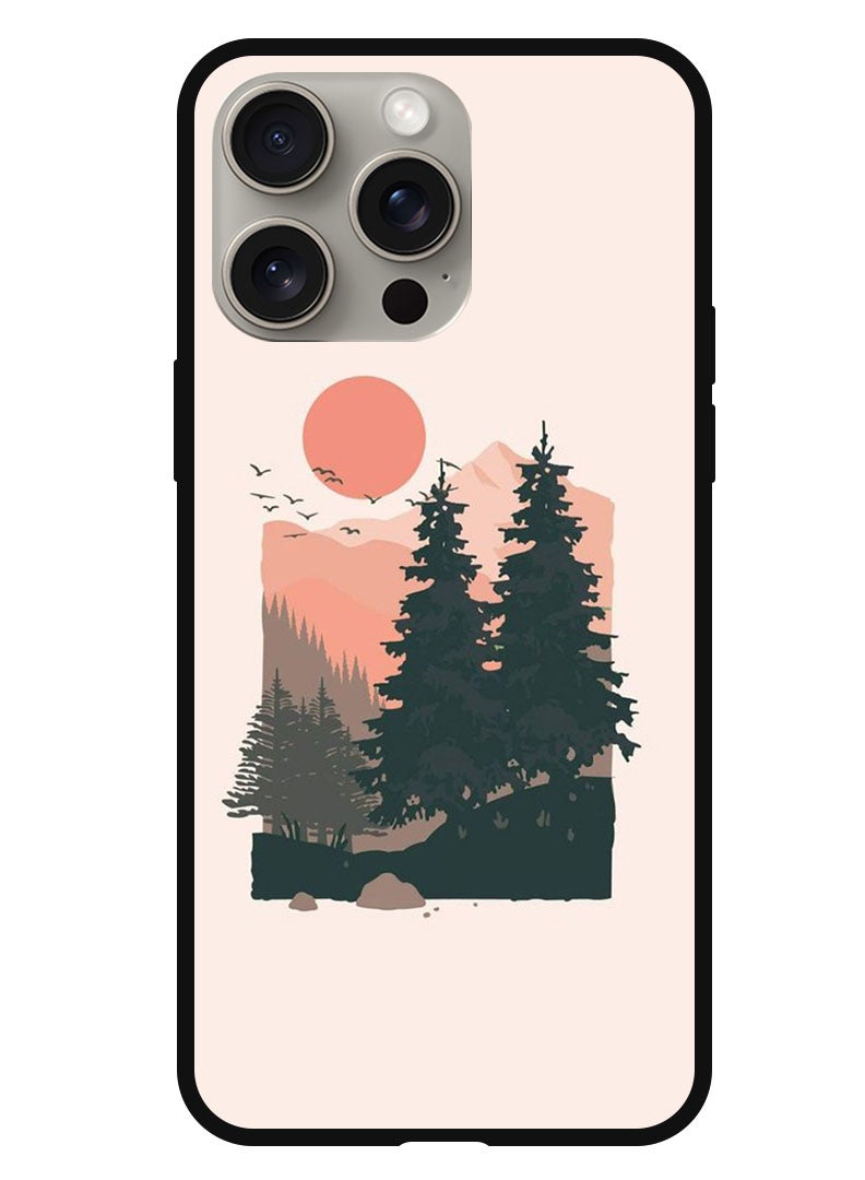 Theodor Protective Case Anti Scratch Shock Proof Bumper Cover For iPhone 15 Pro Nature Art - Image 1