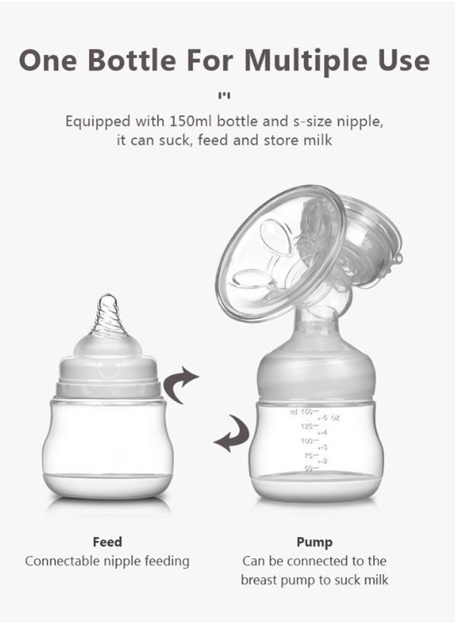 kiddoz Electric Breast Pump, 150Ml Capacity, 9 Suction Levels, Dual Mode, Bpa-Free, Portable, White  - Image 2