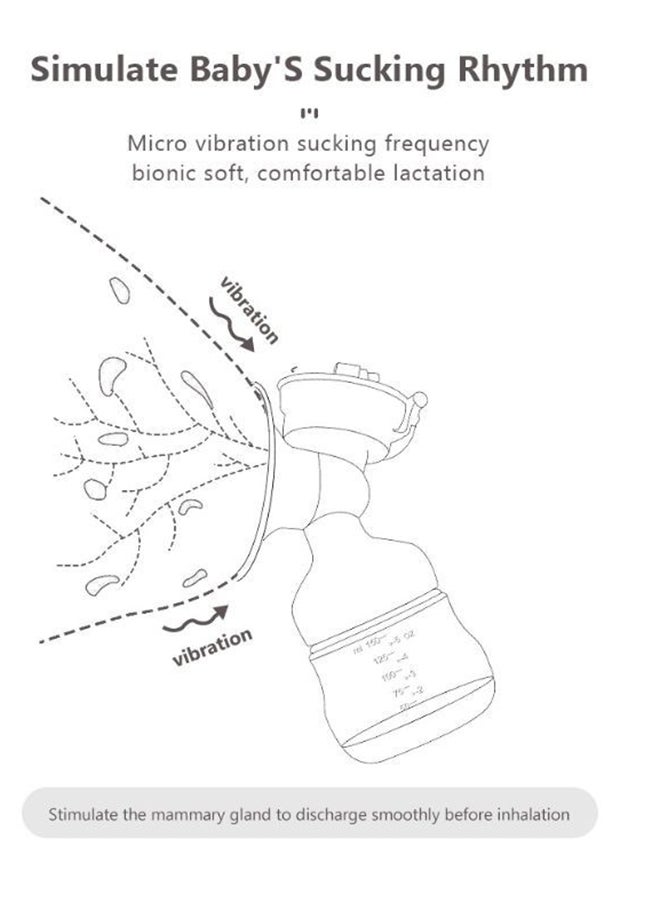 kiddoz Electric Breast Pump, 150Ml Capacity, 9 Suction Levels, Dual Mode, Bpa-Free, Portable, White  - Image 4