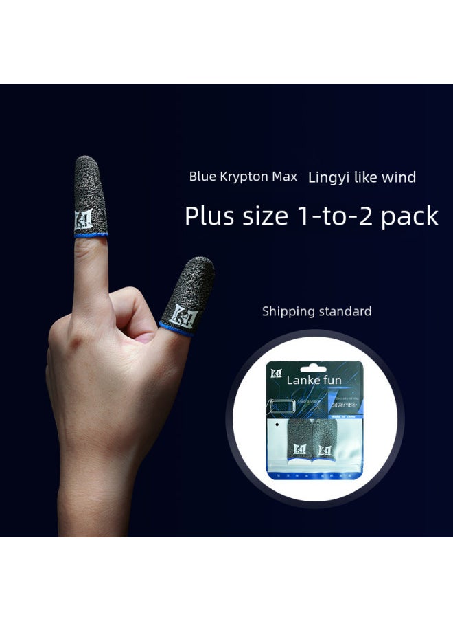2022 24-needle Ultra-thin Fiber Game Finger Sleeve Suitable For King Glory Pubg-Product Color:Silver Fiber Wrapped A Pair  - Image 5