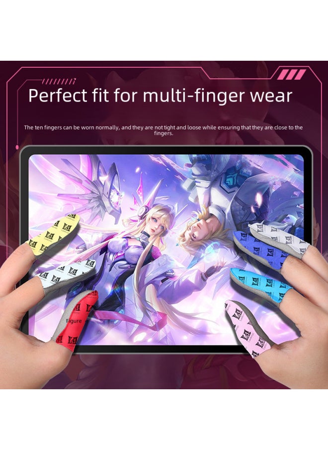 2022 24-needle Ultra-thin Fiber Game Finger Sleeve Suitable For King Glory Pubg-Product Color:Silver Fiber Wrapped A Pair  - Image 3