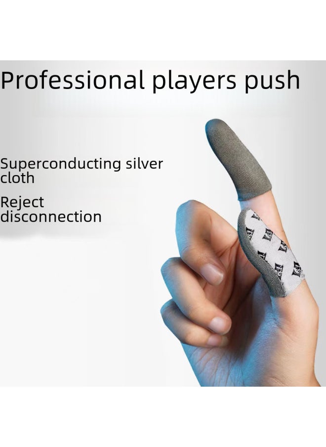 2022 24-needle Ultra-thin Fiber Game Finger Sleeve Suitable For King Glory Pubg-Product Color:Silver Fiber Wrapped A Pair  - Image 2