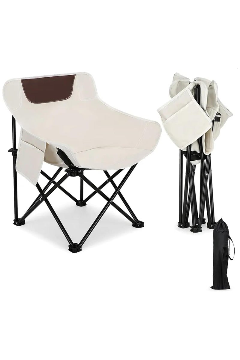 LINGWEI Portable Folding Beach Chair Multi-Purpose Camping Chair for Adult Lightweight Patio Lawn Quad Chair for Outdoor Travel Picnic Hiking Load With Carry Bag - Image 1