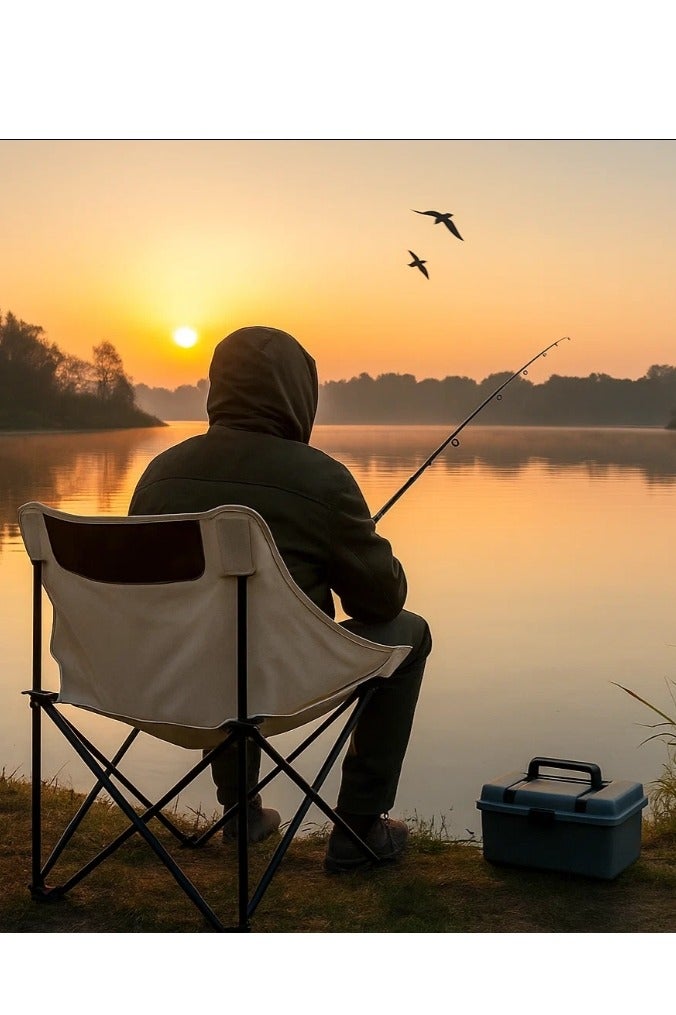 LINGWEI Portable Folding Beach Chair Multi-Purpose Camping Chair for Adult Lightweight Patio Lawn Quad Chair for Outdoor Travel Picnic Hiking Load With Carry Bag - Image 3