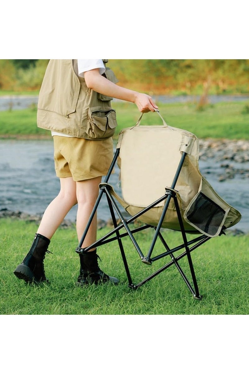 LINGWEI Portable Folding Beach Chair Multi-Purpose Camping Chair for Adult Lightweight Patio Lawn Quad Chair for Outdoor Travel Picnic Hiking Load With Carry Bag - Image 5