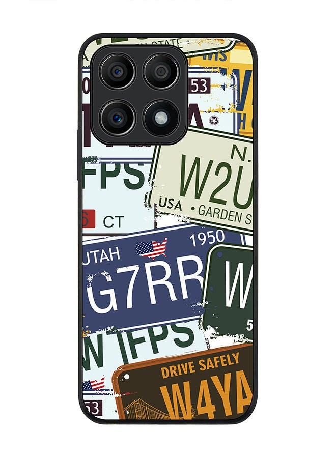 Rugged Black edge case for Honor X8A 4G Slim fit Soft Case Flexible Rubber Edges Anti Drop TPU Gel Thin Cover - Number Plates