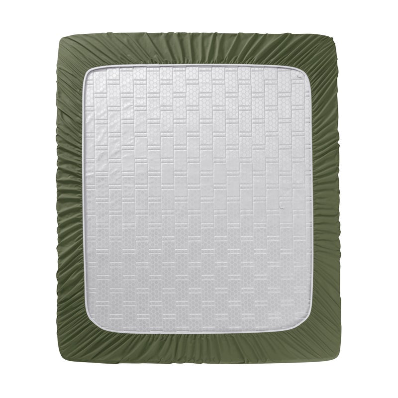 Clara Clark Flex Top King Sheets - Hotel Luxury 6 Piece Bed Sheets for Top Split King Bed - Soft Bedding Sheets & Pillowcases, Head Split King Size. Olive Green - Image 3