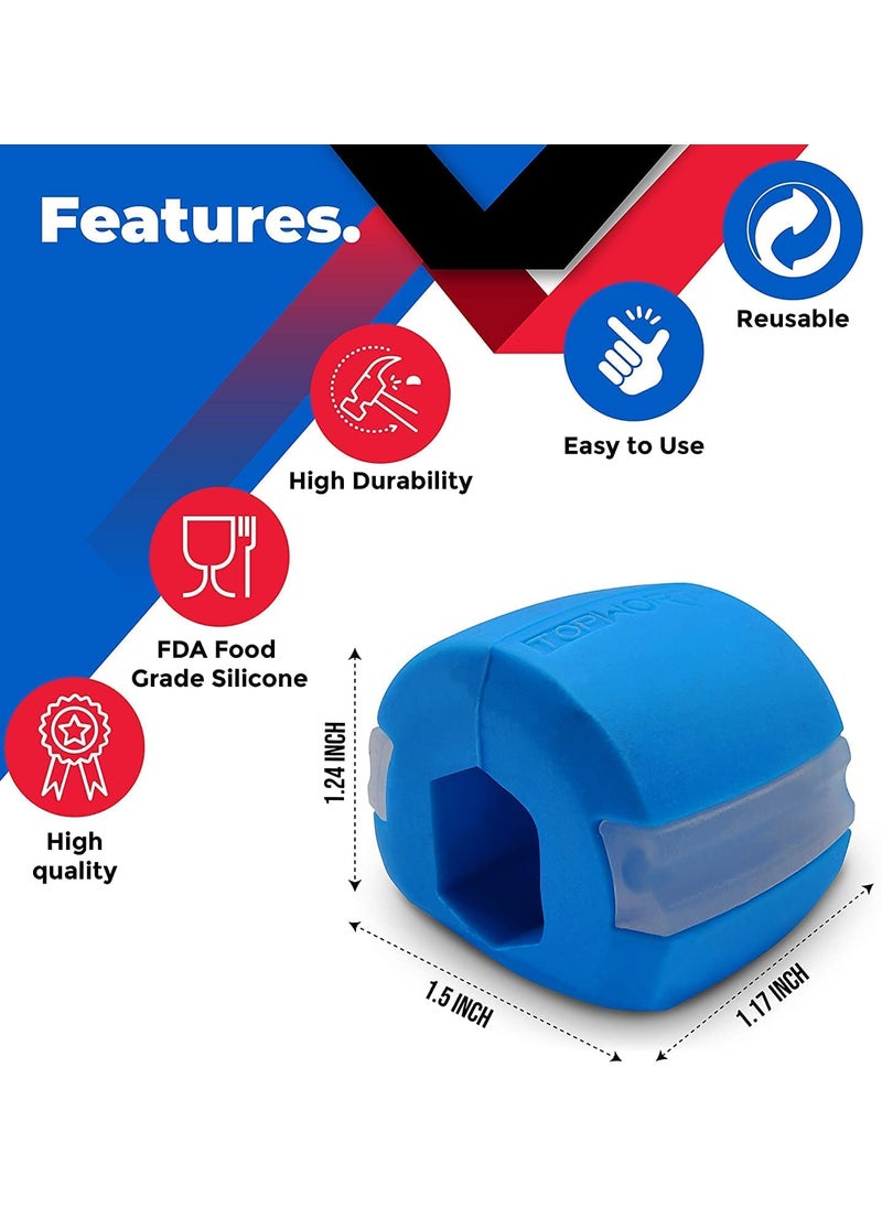 RABADIYA CREATION Jawline Exerciser Premium Jawline Exerciser Tool for Men Highly Effective Jaw Line Shaper for Strengthening Toning Facial MusclesBlue  - Image 2