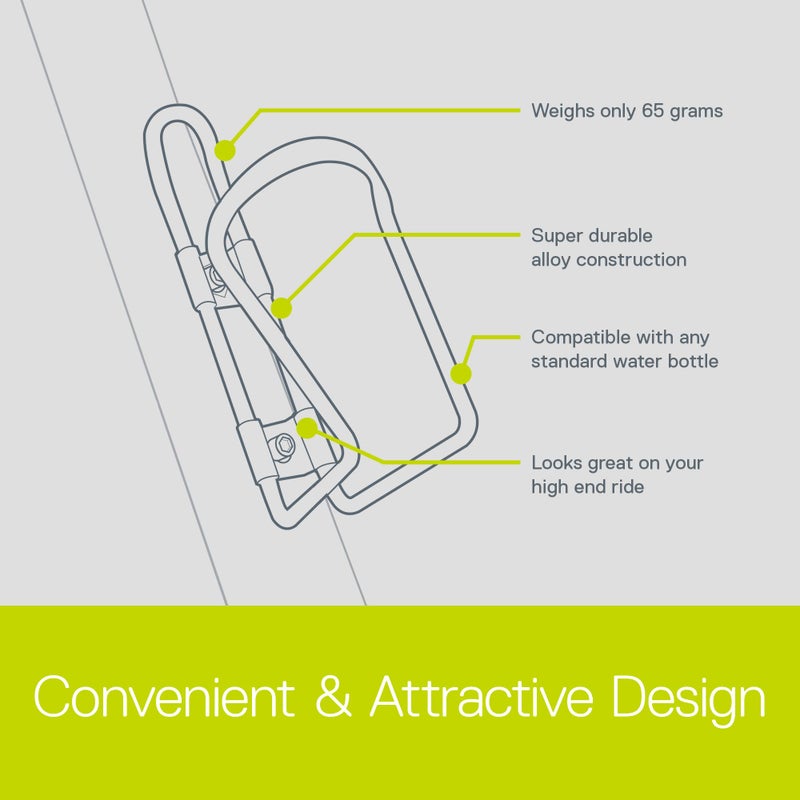 Delta Bike Water Bottle Holder by Delta Cycle - Lightweight Alloy Bottle Cage Holder Mount - Compatible with Any Standard Water Bottle - Easy Installation Quickly Mounts to Any Bike - Image 3