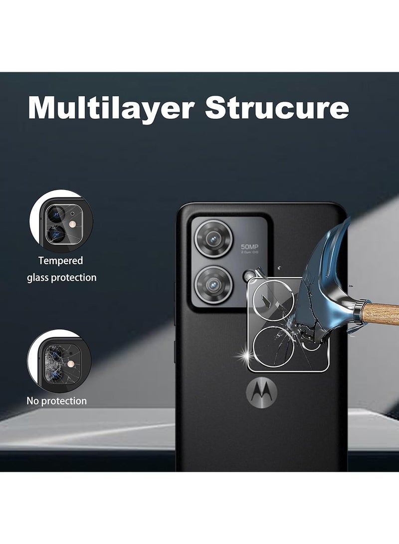 X-level Screen Protector for Motorola Moto Edge 40 Neo for Tempered Glass, Pack of 2 Screen Protectors and 2 Pieces Camera Protection, 13H Hardness Anti-Scratch Tempered Glass - Image 4