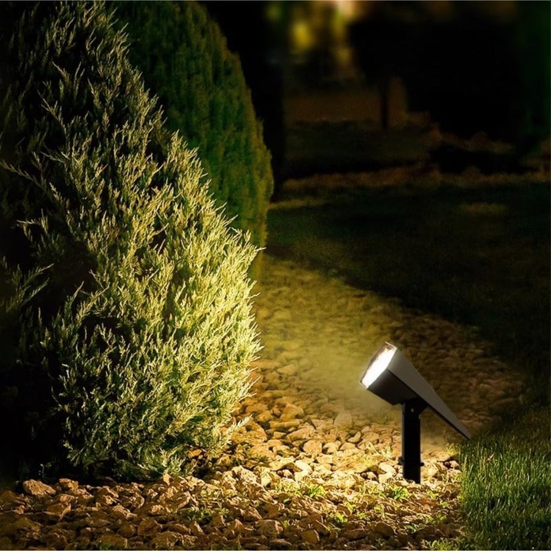 19-LED Solar Spot Light Outdoor, Waterproof Landscape Lighting with Adjustable Head, IP-65 Auto On/Off Dusk to Dawn for Garden, Yard, Pathway & Driveway (WARM WHITE) - Image 2