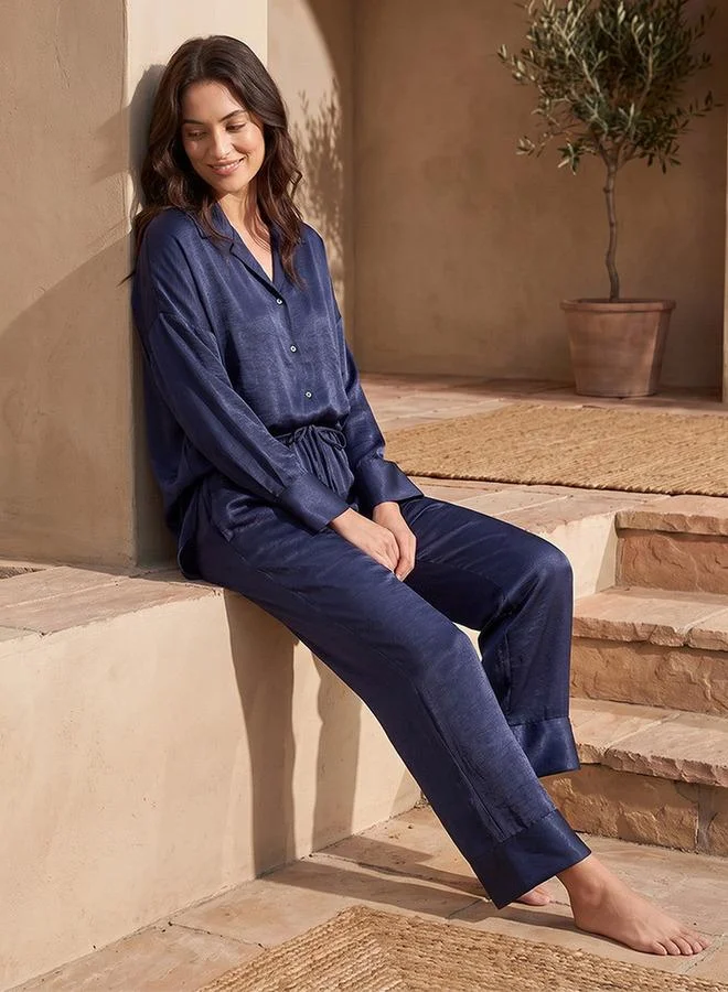 Splash FAV Fav Pyjama Set Shirt & Trousers Velvet