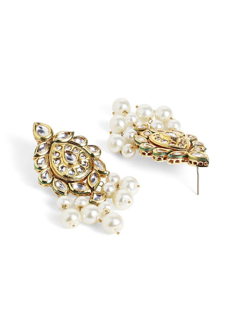 Priyaasi Plated Pearls Drop Earrings  - Image 3