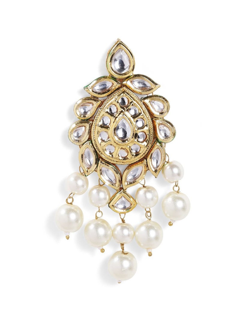 Priyaasi Plated Pearls Drop Earrings  - Image 4