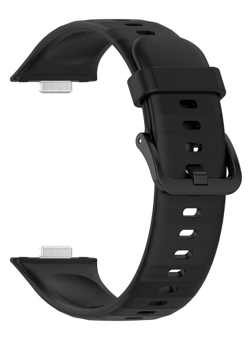 keloray Compatible with Huawei Watch Fit 3 /Fit 4/Fit 4 ProReplacement Strap - Replacement Silicone Wrist Watch Strap Band Compatible with Huawei Watch Fit 3(Silicone Black,just band Not include watch) - Image 2