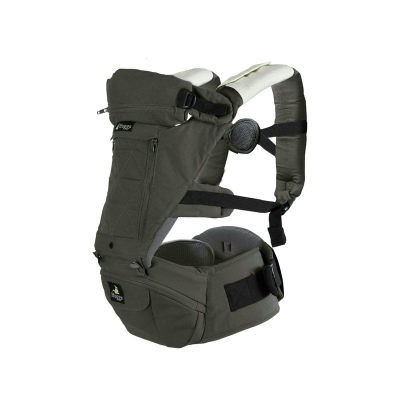 Abiie HUGGS 3-in-1 Baby Carrier with Hip Seat - Front Facing, Hip Hugger, Back Baby Carrier - Healthy Sitting (M) Position, 3 Mos.-Toddler - Buckle Type Closure - Approved by US Safety Standards - Image 1