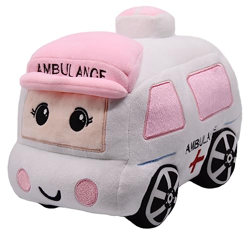 YONLIT Soft Plush Ambulance Stuffed Car Toy Super Cute White Truck Plushie Excellent Gifts for Kids or Birthday Party 106 Inches Ambulance - Image 5