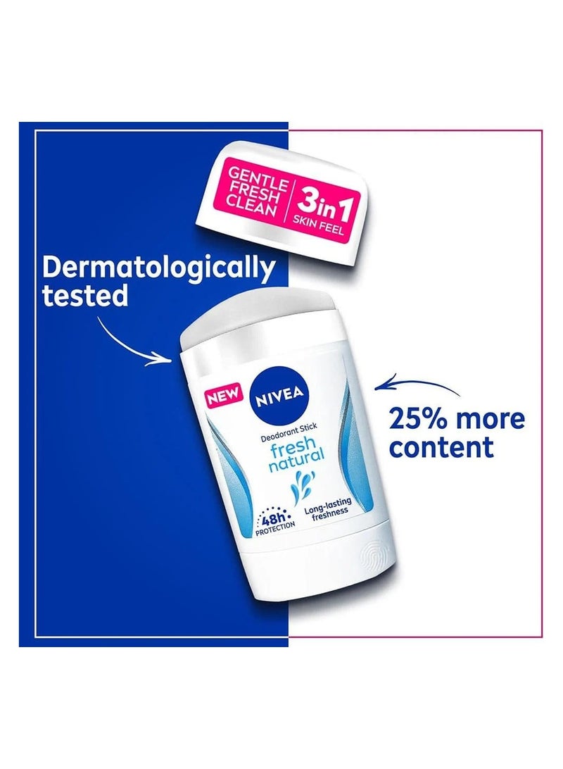 نيفيا مزيل عرق ستيك فريش ناتشورال - 50 مل - Image 3