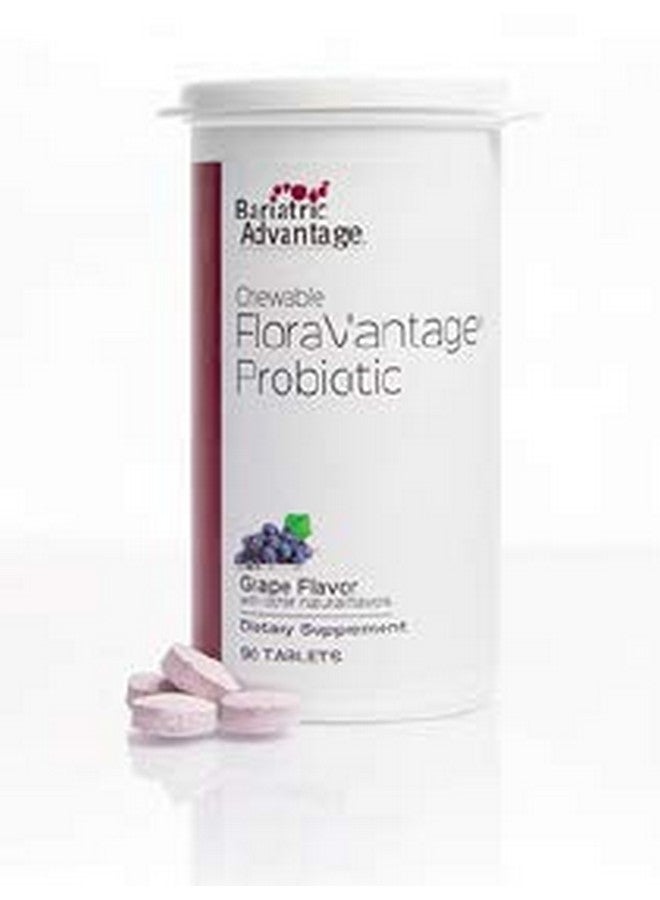Bariatric Advantage Chewable Floravantage Tablets Probiotic Supplement For Bariatric Surgery Patients For Healthy Immune Support Grape Flavor 90 Count - Image 3