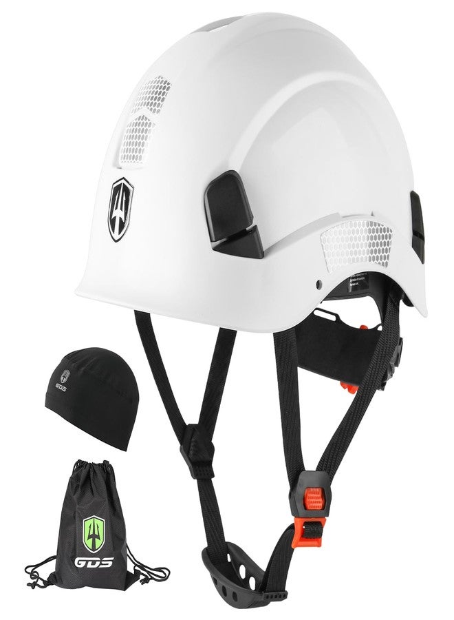 GREEN DEVIL Type 1 Class E Safety Helmet Lightweight Non-Vented White Hard Hat for Men Women - Image 1