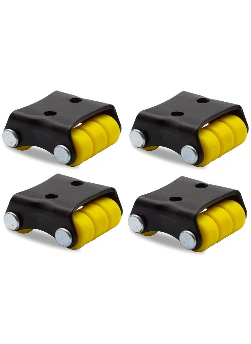 THOISEWELT THOISEWELT Caster Wheel For Furniture Small Size Light Wight Loding Capacity for 150kg Yellow Ring Wheel Fix Plate Castor Wheel  - Image 1
