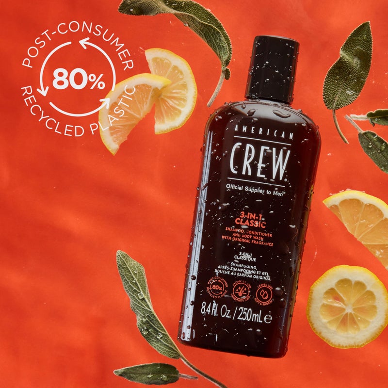 American Crew 3-in-1 Shampoo, Conditioner and Body Wash, Gift for Men, 33.8 fl oz - Image 4