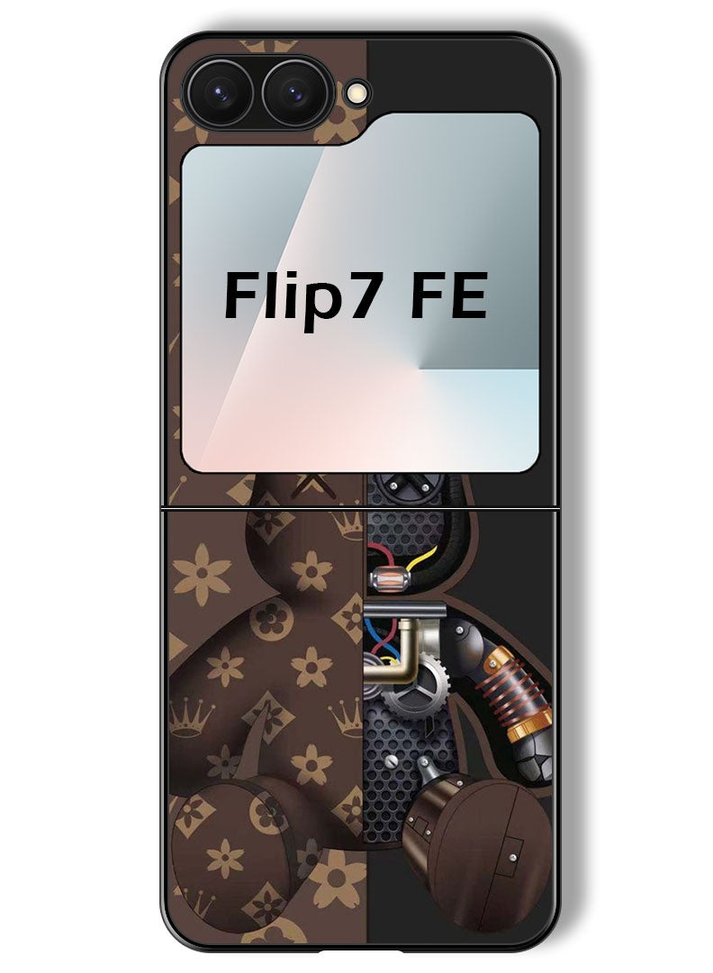 Theodor Case Compatible with Samsung Galaxy Z Flip 7 FE 6.7 Inch Protection Shockproof Bumper Cover Kaws - Image 1
