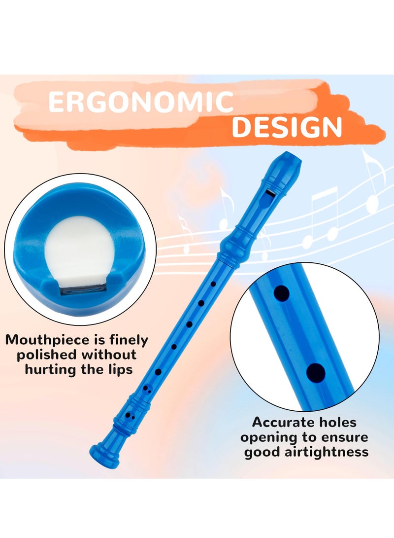 Soprano Descant Recorder, German Style 8 Hole Music Instrument with Cleaning Rod and Storage Bag for Kids Beginner (Blue) - Image 5