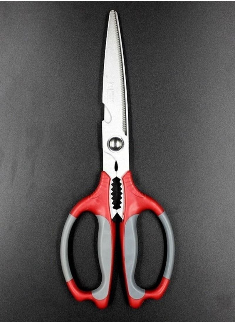 Generic - JAPANESE KITCHEN SCISSORS multifunction Heavy Duty Food Shears for Chicken Meat Vegetable Fish Herb Poultry Stainless Steel Cooking Scissors with Comfortable Handle - Image 1