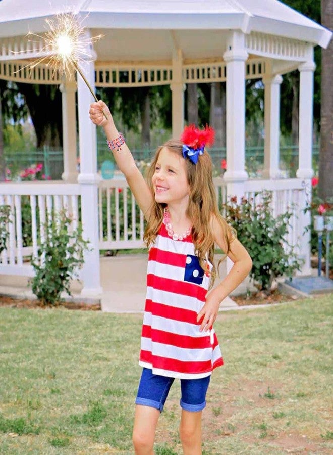 CEALXHENY 3PCS Patriotic Bracelets 4th of July Beaded Stretch Bracelets for Women Enamel American Flag Heart Star Charm Bracelets Independence Day Accessory Gifts - Image 3